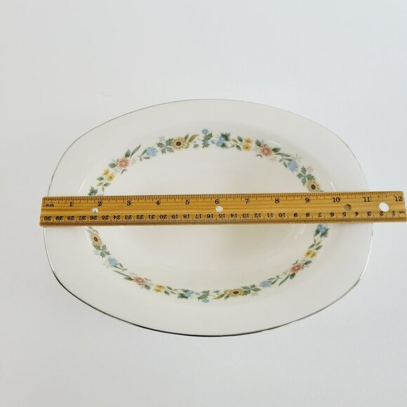 Royal Doulton Pastorale Oval Serving Bowl Floral Band, Vintage c.1970-90 England - Picture 7 of 11